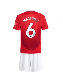 Manchester United Lisandro Martinez #6 Replika Hemmakläder Barn 2024-25 Kortärmad (+ byxor)